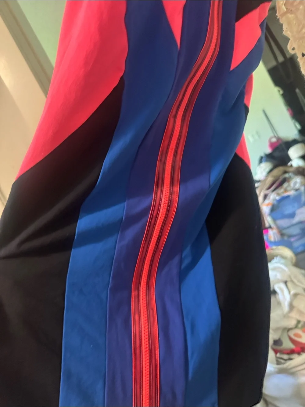 bebe Blue, Neon Pink & Black Colorblock Mini Dress - Picture 2 of 5